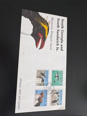 South Georgia and South Sandwich Is. Macaroni Penguin First Day Cover - White